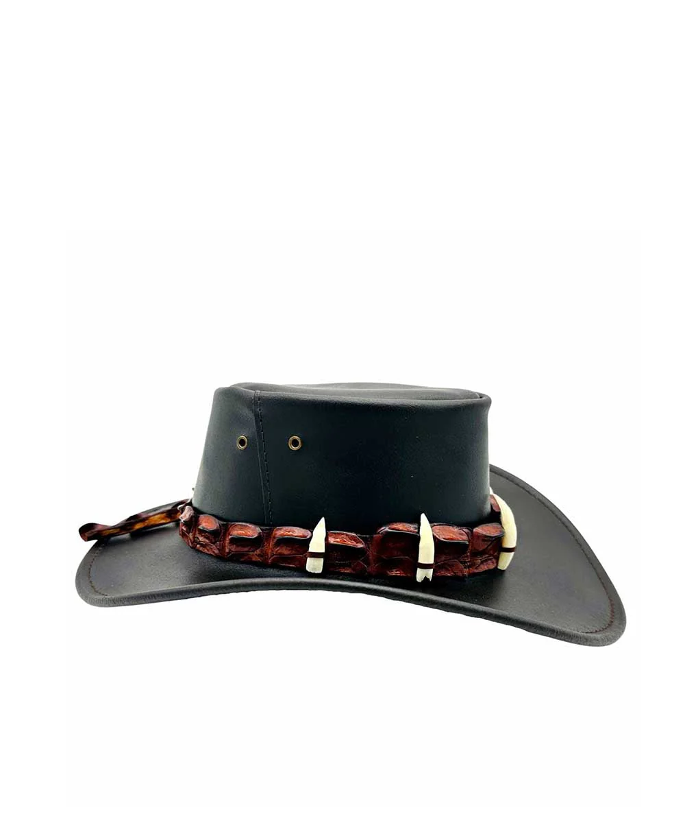 Jacaru Croc Hunter Leather Hat - Image 3