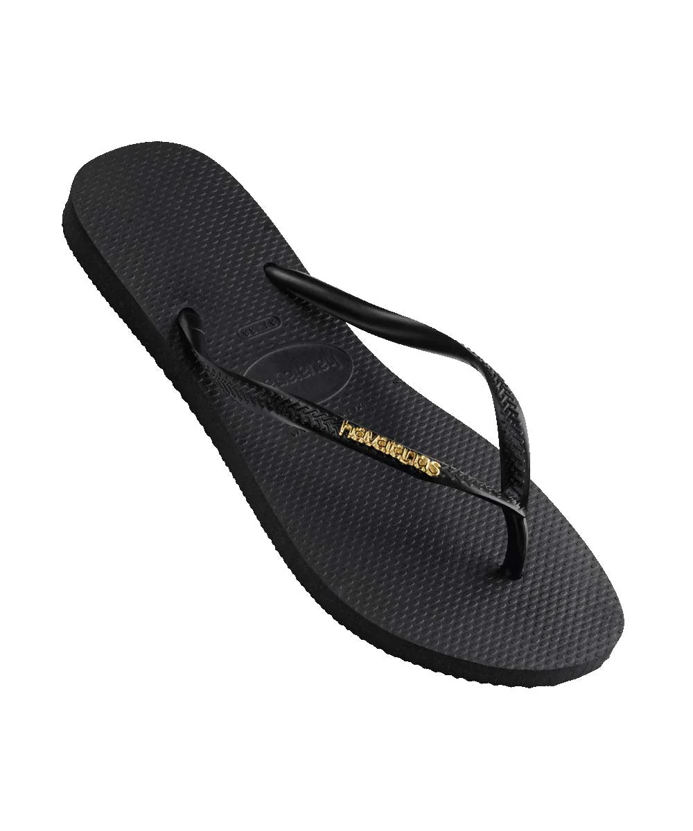 Havaianas Women's Slim Metal Logo Thongs - Image 3