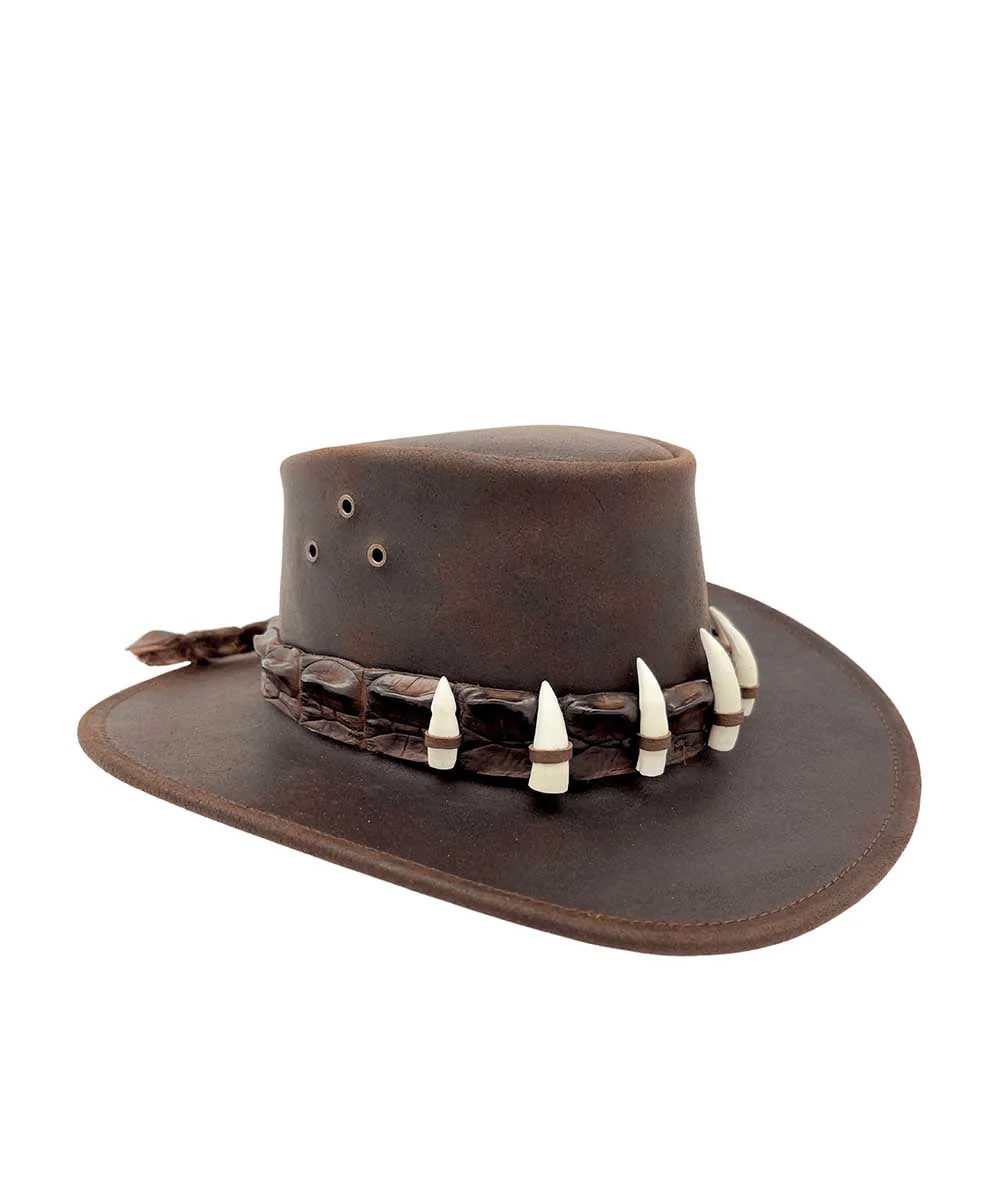 Jacaru Wallaroo Oil Croc Tooth Hat - Image 4